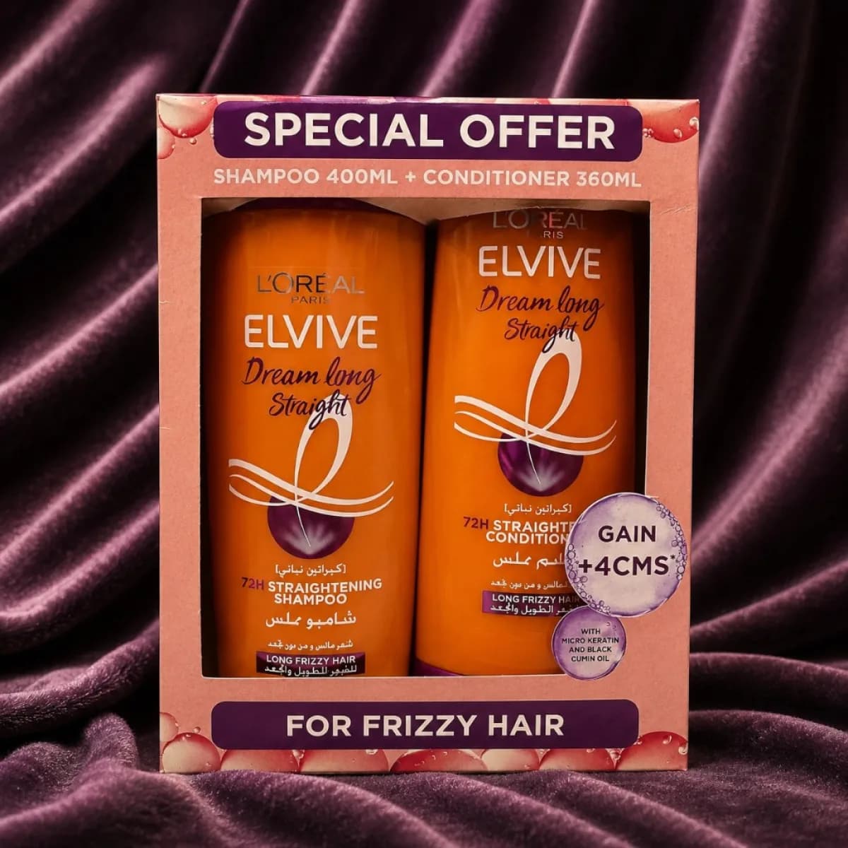 Elvive Dream Long Straight Shampoo + Conditioner Duo bottle
