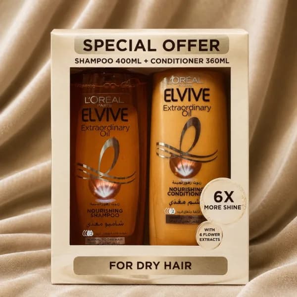 Elvive Extraordinary Oil Nourishing Shampoo + Conditioner Duo Shampoo 400ml + Conditioner 360ml