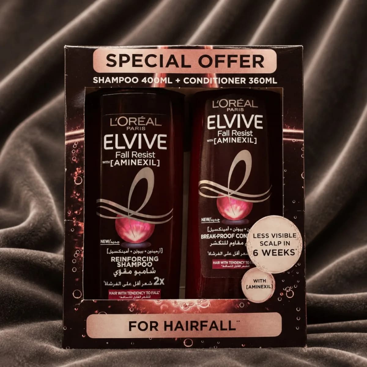 Elvive Fall Resist Shampoo + Conditioner Duo bottle