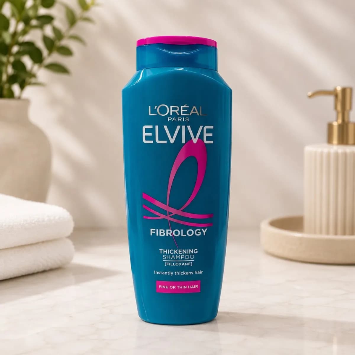 Elvive Fibrology Thickening Shampoo bottle
