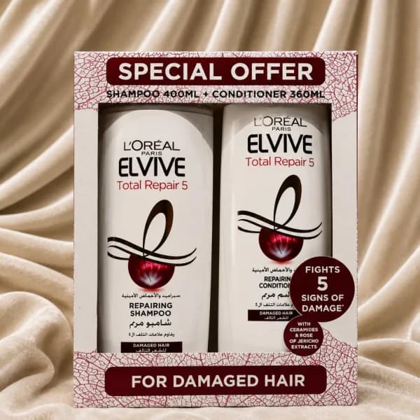 Elvive Total Repair 5 Shampoo + Conditioner Duo Shampoo 400ml + Conditioner 360ml