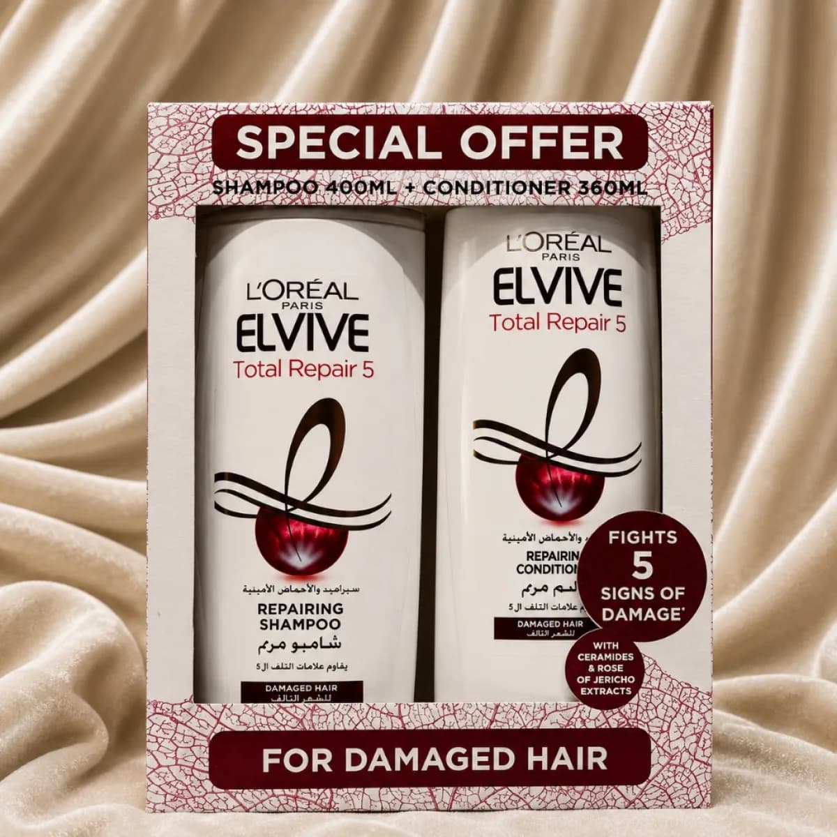 Elvive Total Repair 5 Shampoo + Conditioner Duo bottle