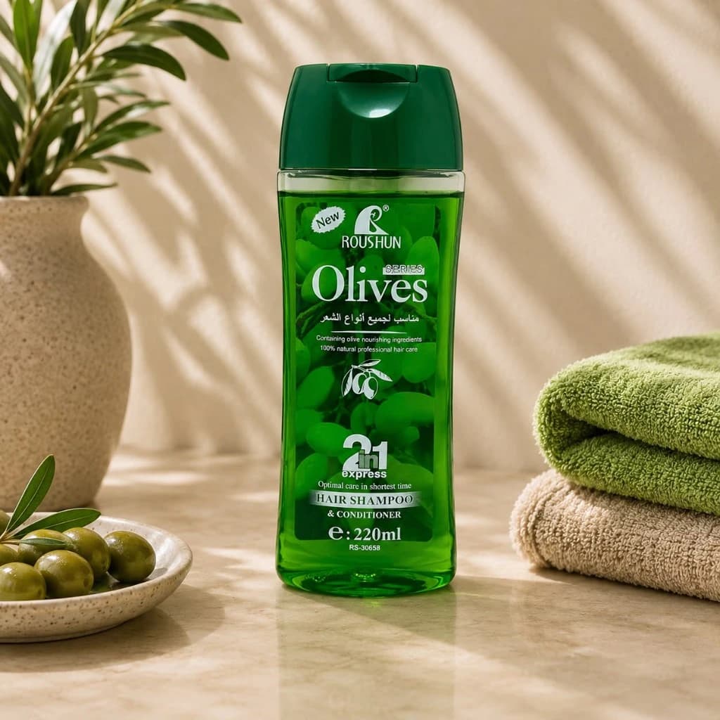 Roushun Olives Series 2 in 1 Hair Shampoo and Conditioner 220ml bottle