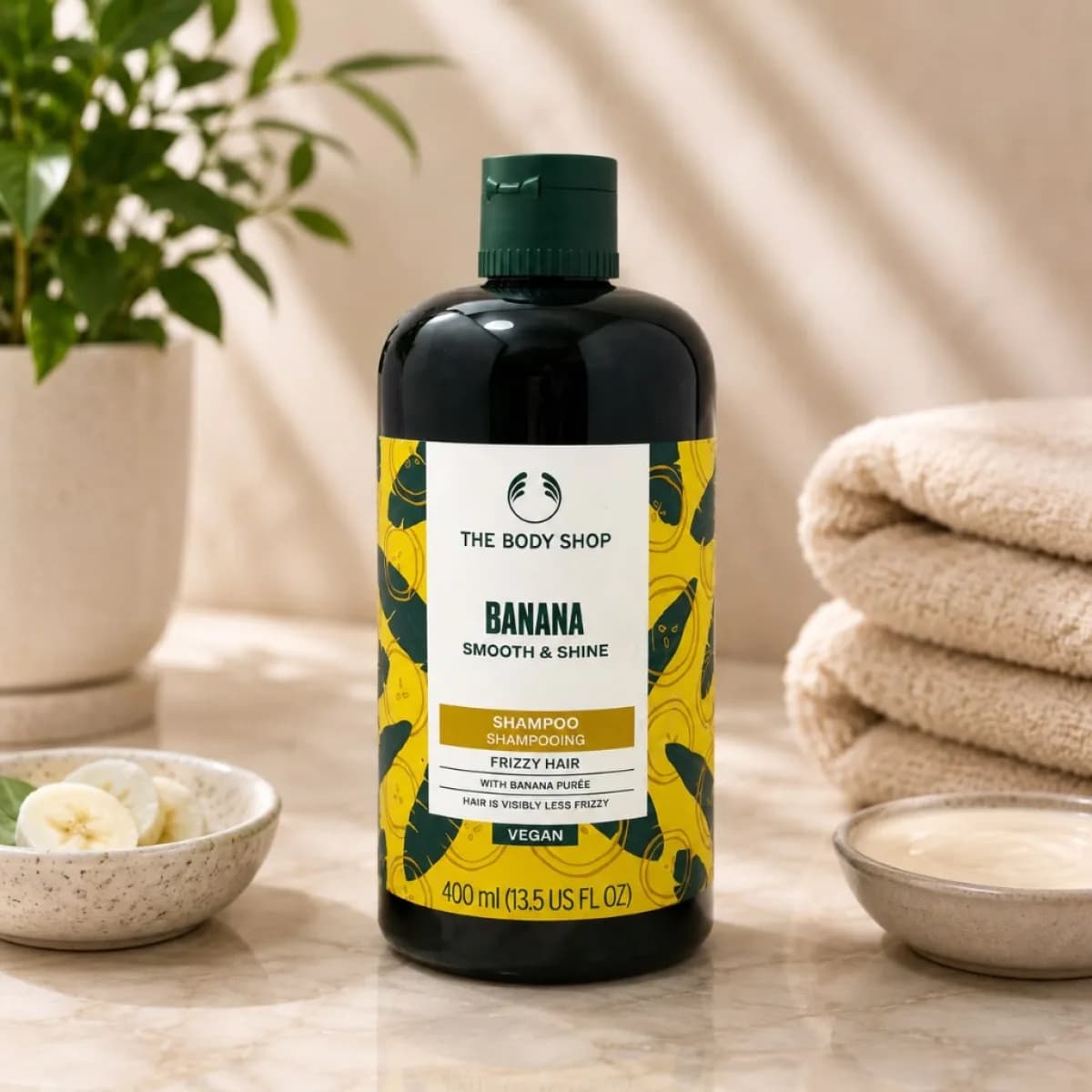 Banana Smooth & Shine Shampoo bottle